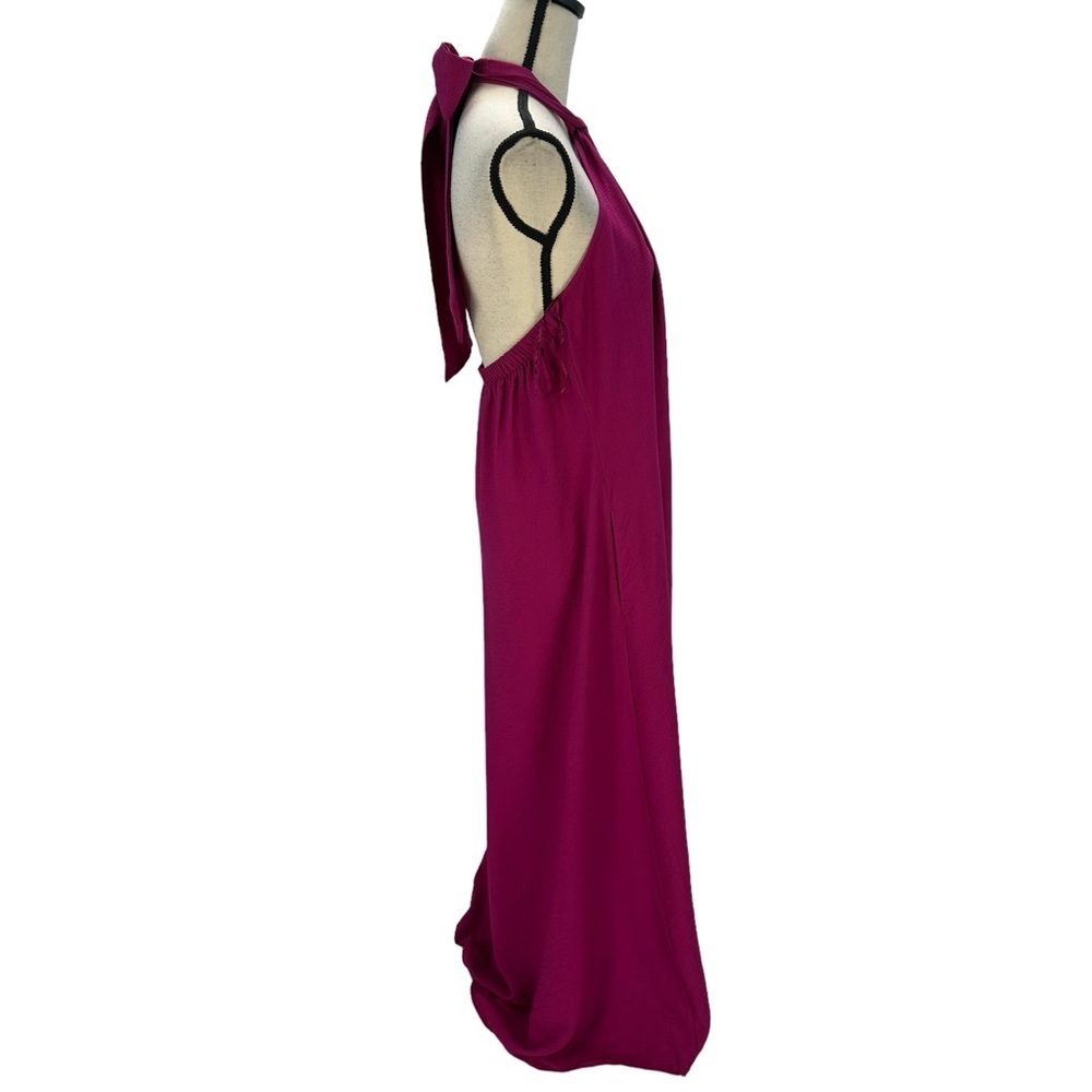 INC Sleeveless Halter Neck Maxi Dress - Cranberry Rose Pink - size 1X - Picture 2 of 9